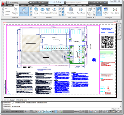 QR Code on Technical Drawing