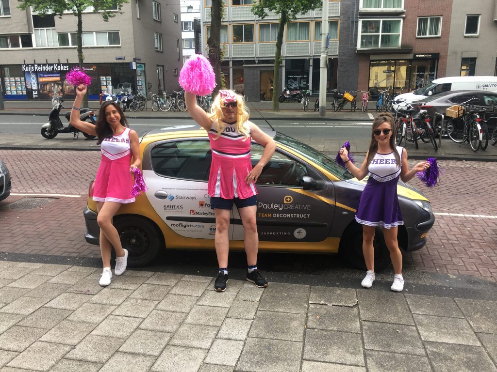 Cheerleader outfits for the Pauley Creative trip to Amsterdam